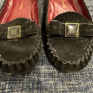 Marc Jacobs Crosta Suede Flats Shoes Black